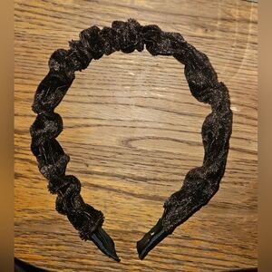 Velvet Ruched Headband - Brown BNIB